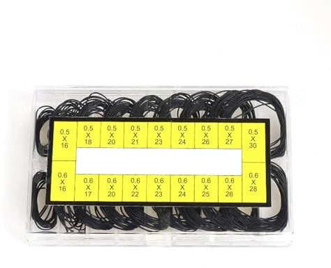 Uhren-Gummiring – 200 Stück O-Ring-Uhrendichtungen | 16–30 mm Gummidichtung für die Rückseite der Uhr | 45 g wasserdichtes Uhrendichtungs-Ersatzset | Gummi-Dichtungsscheiben-Set für Uhrmacher