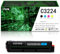 Extra hohe Reichweite, mehrfarbig, 4er-Pack C3224 Tonerkartuschen-Set mit Chip C3210K0 C3210C0 C3210M0 C3210Y0, kompatibel mit Lexmark C3224 MC3224 MC3426 MC3326 C3326 C3426 Drucker,C-3500 Pages