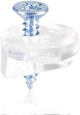 AzureRay Set di 20 clip per supporto in vetro e specchio, diametro 13 mm, adatto per porte e finestre