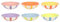 Cookinglife Summer Vibes | Pastateller 6-teilig | Keramik | Tiefe Teller 21 cm | mehrfarbig | spülmaschinenfest | mikrowellenfest | backofengeeignet