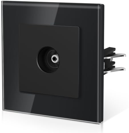 BSEED TV Prise En Verre, Prise En Verre Griffes, Nouvelle Série E, 86mm Noir