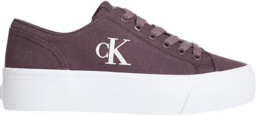 Calvin Klein Damen Vulcanized Sneaker Flatform Low Top, Violett (Peppercorn), 40