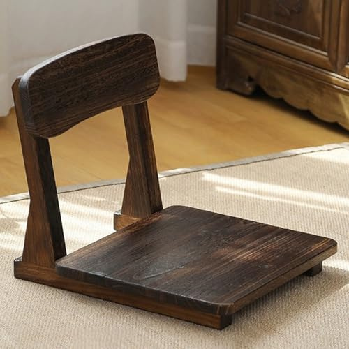 Enigmaire Tatami Stuhl,Tatami Meditationsstuhl Im Japanischen Stil,Bambus Bodenstuhl FüR Wohnzimmer,Bodenstuhl Sitz Mit Kissen,Platz Sparen,Geeignet FüR Wohnzimmer,Erker,Balkon