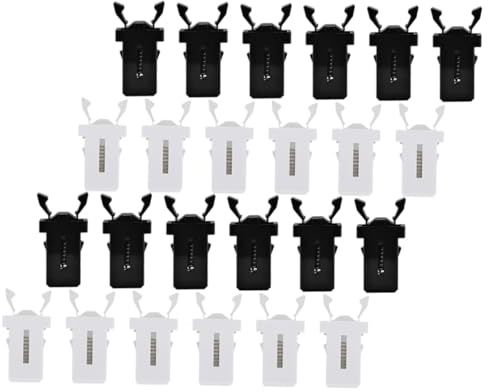 BAZEITFLOW 24pcs Trash Can Locks Self-Locking Push Latches for Cabinet Doors Furniture and Trash Bins Black and White Fasteners for Easy Replacement and Odor Control