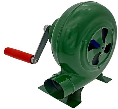JOUFNING Iron Gear Popcorn-Ventilator, Manueller Ventilator – Handkurbel, Blacksmith Forge BBQ-Luftgebläse, Grillfeuer-Flammenerreger, Mit Handkurbelwerkzeug, Zum Kochen Im Freien(300W)