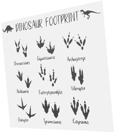 Selbstklebender aus Wandaufkleber Fußabdruck Dinosaurier Pvc Schwarz | 1 Bogen, für Kinderzimmer und Wohnzimmer, Fußabdruck Form, Kreative Klassische Optik