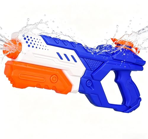 Wasserpistole für Kinder, 600ml Pump Wasserpistole mit Großer Reichweite, Wasserspielzeug für Sommer Garten Pool Strand Wasserschlacht, Blau Orange