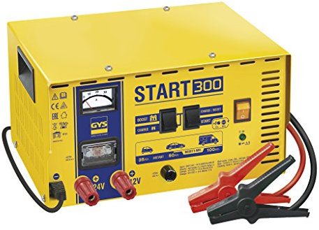 GYS 25547 Konventionelles Batterielade-und startgerät für Fahrzeuge mit Einer 12V (35 80 Ah) BZW flüssigem Elektrolyten auch für tiefentladene Batterien, START 300