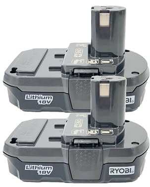 Ryobi 18 Volt ONE+ Lithium-Ionen-Akku, kompakt, 1,3 Ah (2er-Pack)