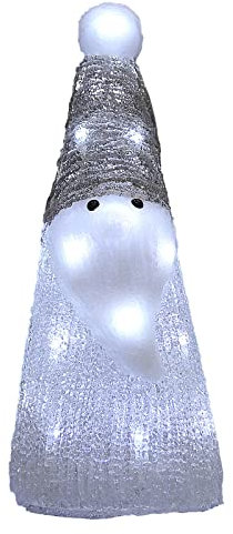 DEUBA® LED Acryl Figur Weihnachtsmann 31cm Außen Innen Weihnachten Weihnachtsdeko beleuchtet Deko Nikolaus Santa Figuren Weihnachtsbeleuchtung Kaltweiß