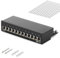 HB-DIGITAL Panneau de brassage 12 ports Cat 6 LSA - Blindé - Noir - Panneau de distribution Cat.6 (250 MHz) - Bureau (table) et montage mural - 12 prises RJ45 - TIA568A ou TIA568B - Câble de terre