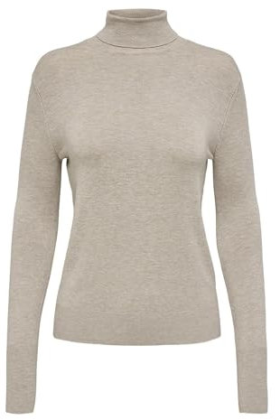 ONLY Damen Onlvenice L/S Rollneck KNT Noos Pullover, Whitecap Gray/Detail:Melange, L EU