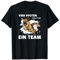 Vier Pfoten zwei Füße ein Team Mensch Hund Team Schäferhund T-Shirt