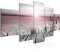 Runa Art - Bilder Brücke Am See 200 x 100 cm 5 Teilig XXL Wanddekoration Design Grau Rosa 034351b