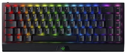 ini HyperSpeed (Yellow Switch) - 65% Compact Gaming Keyboard with Mechanical Switches (Linear & Click, RGB Chroma Lighting) - Nordic/Swedish Keyboard | Black