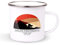 LENS-AID Tassen für Fotografen, Premium Emaille-Tasse mit Edelstahlrand - FBM - (Endless Red)