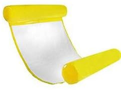 beachware aufblasbare Pool Wasserhängematte [GELB] Luftmatratze mit Netz - Luftmatratze Pool Erwachsene & Kinder für den Sommerurlaub - Bequemes sitzen & liegen im Wasser mit Schwimmmatte