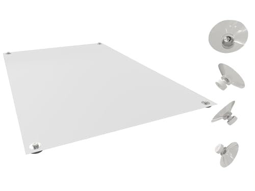 Home-Vision® Dachfensterrollo Verdunkelungsrollo Velux-kompatibel ohne Bohren mit Saugnäpfen Lichtundurchlässig Thermorollo Thermo-Rollo für Dachfensterr (Weiß, S08-96cm x 115cm)