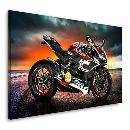 Kunstgestalten24 Leinwandbild Ducati Panigale Ilmberger Wandbild Kunstdruck Raumdekoration XXL