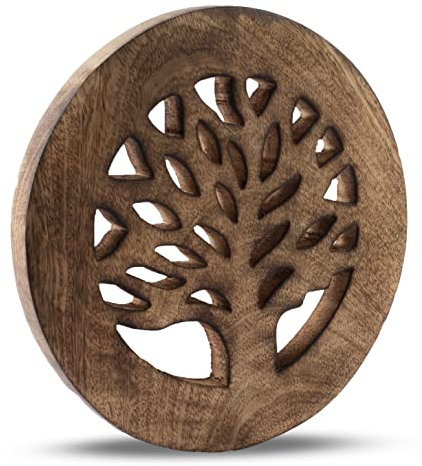 Handmade Wooden Trivet For Hot Dishes Plates & Pots Holder Hot Pad For Kitchen & Dining Table Decor Cookware Heat Resistant Rustic Decorative Carvings Tabletop Home & Dining Table Essentials