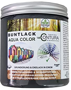 Buntlack Lackfarbe 250ml Lack Außen Innen Holz 2in1 Metall Farbe Holzlack Möbellack (RAL 6017 Maigrün)