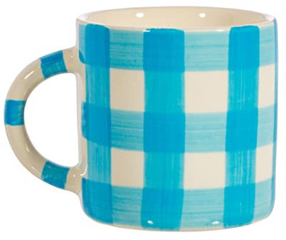 Sass & Belle Gingham Mug Blue
