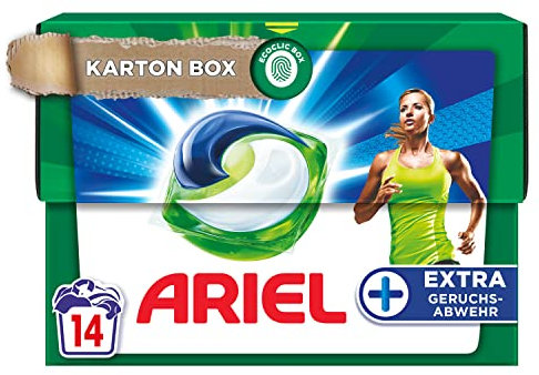 Ariel Allin1 PODS Waschmittelkapseln + Extra Geruchsabwehr, Tiefenreinigung und Extra Geruchsabwehr, 14 Waschladungen