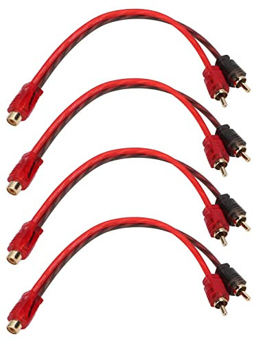 Adaptateur 1 Femelle 2 Mâle, 4 Pièces 20 Cm de Long Voiture 1 Femelle 2 Mâle Adaptateur Y Répartiteur Haut-parleur Câble Audio pour Appareil avec Prise Jack 3,5 Mm