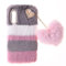 SNCLET Fluffy Plush Case für iPhone XR Handyhülle Women Girls Case Cute Bling Bow Diamond Fluffy Furry Soft Warm Gradient Fur Protective Cover Silikon Hülle für iPhone XR,Collage Grau