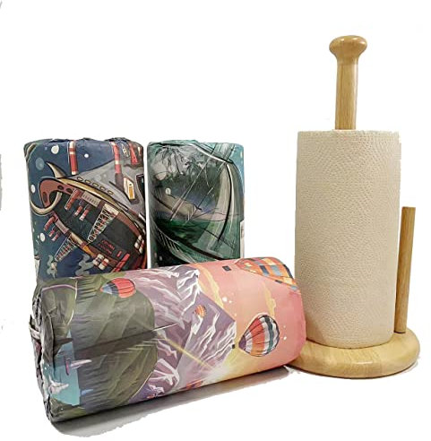 BPlanet Bambus-Küchenrolle - 6 Rollen - Happy Cook - Nachhaltige Haushaltsrollen - Für Küche, Bad, Haushalt - 100% biologisch abbaubar & plastikfrei