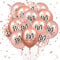 Luftballons zum 80. Geburtstag, 18 Stück, Roségold, Happy 80. Geburtstag, Latexballons, Konfetti-Luftballons, Dekorationen zum 80. Geburtstag, für Frauen, Männer, Zubehör zum 80. Geburtstag, 30,5 cm