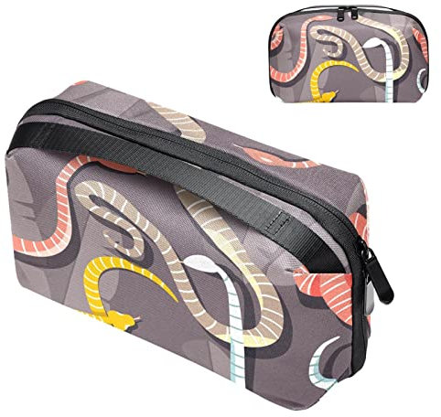 Make up Taschen für Frauen, Make up Reisetasche, wasserdichte Make up Organizer Tasche,Cartoon Tier Schlange