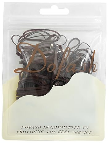 Dofash 2*75MM Snag-free Elastic Hair Ties Rubber Bands for Hair Elastic Hair Bands Hair Rubber Bands Hair Elastics for Women's Hair - 150pcs (Brown)