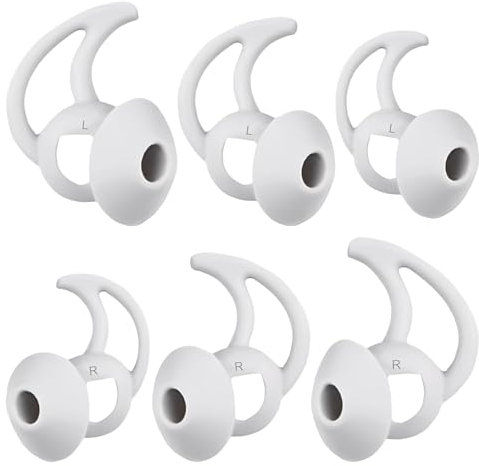 DMZHY 3 Pairs Earbud Tips Compatible with Bose Quietcomfort & Sport Earbuds, Silicone Material, White