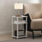 Furinno Just 3-Tier Turn-N-Tube Side Table, Nightstand, 1-Pack, White/White