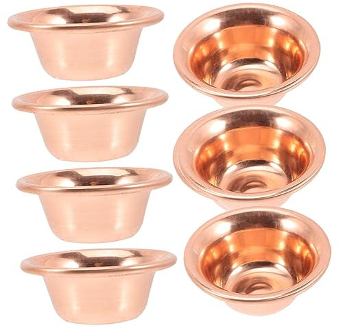 LABRIMP 7St Buddhistische Räucherschale Ritual-Räucherschale Meditationswasserbecher Kupfer Schale für Opfergaben Trink Gläser Wassergläser buddhistische Opferschale tibetische Lieferungen