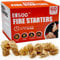 E500 Accendifuoco naturale per camino, falò, camino, barbecue, braciere e caminetto a legna, confezione da 60 pezzi in pino inodore, per barbecue