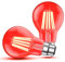 Lamptobe 2 × Set mit 6 W LED-Lampe, Sockel B22, Globe A60, Farbe LED Lampe für die Beleuchtung von Partys, Outdoor, Patio Party Christmas, Rot