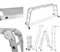 DRABEST - Gelenkleiter 4x3 Sprossen - mit Plattform - Klappleiter, Aluleiter - Maximale Belastung bis 125 kg - Mehrzweckleiter, Ausziehleiter - Aluminium Leiter, Klappbar - 0,33 x 0,9 x 0,25 m