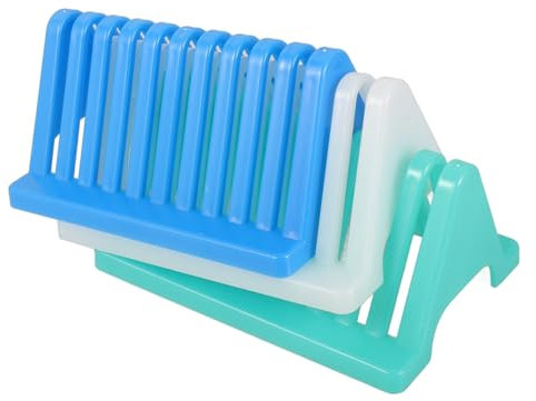 Gatuida Microscope Slides Holders: 3pcs Lab Microscope Slide Staining Rack Drying Holder Glass Slide Drain Stands Triangle Holder Storage Shelf for Laboratory