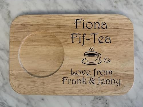 Personalised Wooden Tea And Biscuit Board, Serving Tray, Milestone 30th 40th 50th 60th Birthday Gift Idea