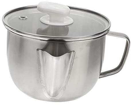 COLLBATH Filtro de Multiusos Lata de Acero Inoxidable para Salsera Filtro de Olla Cubierta Cómoda Y Segura