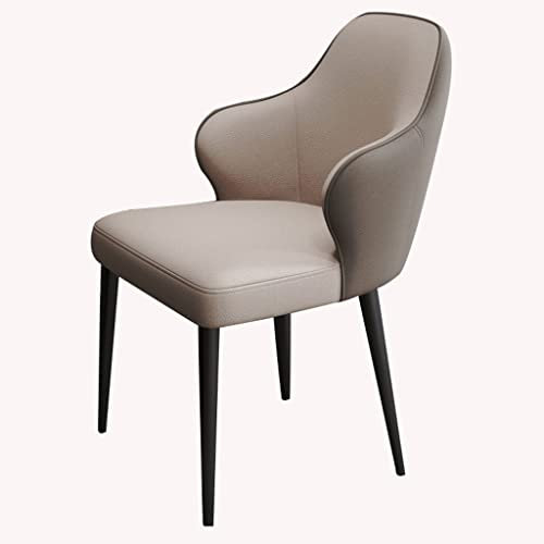 FLEPYHB Esszimmerstühle, Moderne Küchen-Esszimmerstühle, Ledersessel mit Stuhlbeinen aus Kohlenstoffstahl und Metall für Private gewerbliche Restaurants