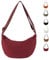 GoPaw Damen Cord Crossbody Bag, Halbmond Tasche Cord Umhängetasche, Damen Halbmond Tasche Schultertasche Mit Schultergurt Einstellbar Lässige Umhängetasche aus Kord für jeden Anlass (Burgunderrot)
