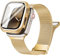 Ocaer Kompatibel mit Apple Watch 10 Armband+Hülle 46mm, Metall Magnetisch iWatch Armband mit Bildschirmschutz für Apple Watch Series 10, Edelstahl Milanese Loop Band (Gold, 46mm)