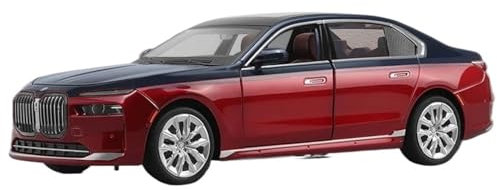Druckgussfahrzeuge Motorfahrzeuge 1:24 for BMW 7er I7 G70 Miniatur-Luxusfahrzeugmodell Aus Druckgusslegierung, Geeignet Zur Sammlung Fertiges Modellauto(Red)