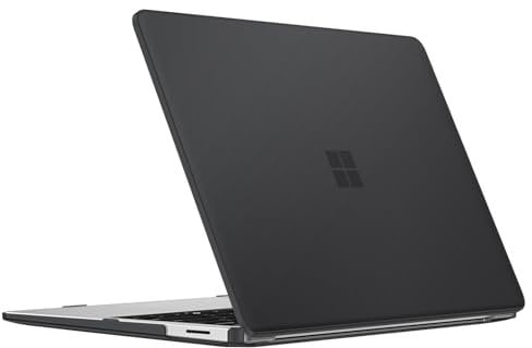 Fintie Protective Case for 13.8 Inch Microsoft Surface Laptop 7 2024 (Model: 2036) - Slim Snap On Hard Shell Matte Cover (Frost Black)