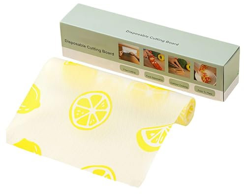 PoE - Tagliere usa e getta, pieghevole, con piega integrata, tappetino da taglio in plastica flessibile usa e getta per cucina