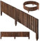 KADAX Bordure de pelouse en bois flexible - 116 x 20 cm - Bordure de parterre - Clôture de jardin flexible - Bordure de tonte - Marron foncé