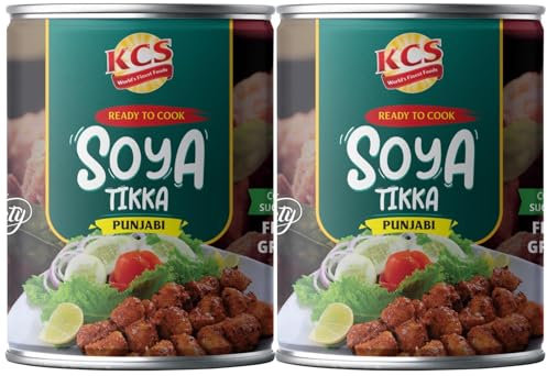 KCS SOYA Punjabi Tikka – 850g x 2 | Spicy & Smoky | High-Protein, Plant-Based Meat Alternative | Quick & Easy to Cook | Perfect for BBQ, Wraps & Curry